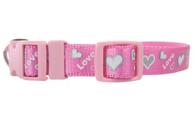 Zgarda Reglabila pentru Caini Zolux Puppy 15 mm Rose